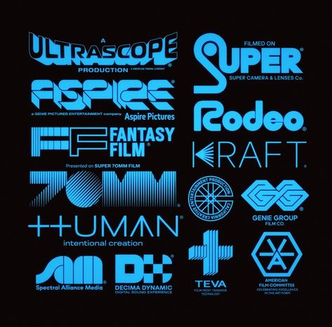 Sound Logo, Film Logo, Retro Film, Logo Project, Fantasy Films, Film Prints, Retro Futuristic, Vintage Fonts, Retro Logo