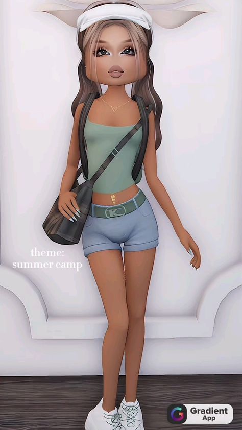 Summer Camp Dti Fits, Summer Camp Dress To Impress Roblox Game, Dti Outfits Summer Camp, Summer Camp Outfits Dress To Impress, Dti Summer Outfit Ideas, Summer Dti Outfits, Summer Camp Dress To Impress, Dress To Impress Model Photoshoot, Skin Color Dresses