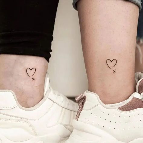 20+ Small Meaningful Tattoos That Pack a Powerful Punch Best Friend Tattoos Airplane, Distance Tattoos Relationships, Airplane Matching Tattoos, Matching Distance Tattoos, Simple Couples Matching Tattoos, Matching Tattoos Long Distance Friends, Tattoo For Long Distance Friends, Travel Matching Tattoos, Tattoos For Long Distance Couples