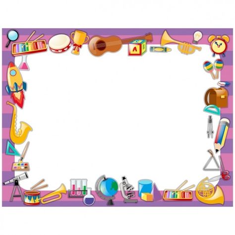 Frame School, Kids Going To School, School Board Decoration, School Timetable, School Frame, Page Borders Design, School Plan, Kids Background, Happy Teachers Day