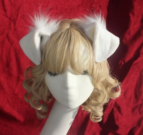 This price includes a KC or a pair of hairclips only. Lolita Accessories:Hairclip / KC Dog Ears Headband, White Labrador, Wolf Ears, Dog Ears, Fox Ears, Dog Decals, Head Wear, Ear Hair, Dog Ear