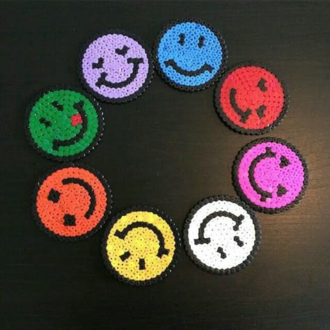 Hamma Beads Ideas, Melty Bead Patterns, Easy Perler Beads Ideas, Fuse Bead Patterns, Hama Beads Design, Perler Bead Templates, Diy Perler Bead Crafts, Bead Sprite, Hama Beads Patterns