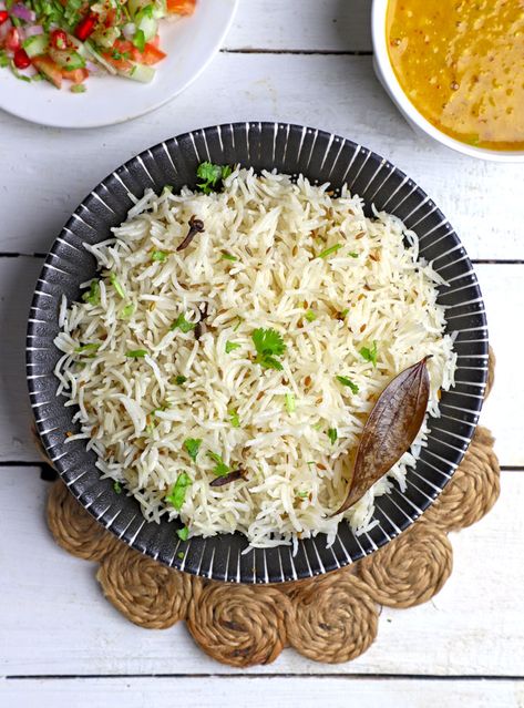 Jeera Rice is a famous Indian fried rice flavoured with cumin. Learn to make cumin rice in under 15 minutes in an instant pot. Recipe With Leftover Rice, Jeera Rice Recipe, Chana Saag, Cumin Rice, Stovetop Pressure Cooker, Indian Rice Recipes, Jeera Rice, Indian Rice, Rice Varieties