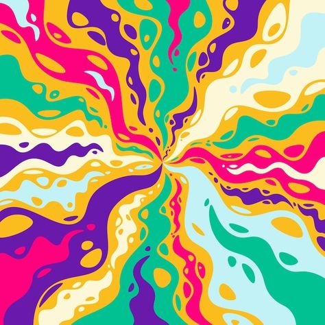 Page 4 | Psychedelic Groovy Background Images - Free Download on Freepik Colorful Vector Art, Abstract Packaging, Wavy Graphic Design, Trippy Graphic Design, Psychadelic Art Patterns, Trippy Vector Art, Psycheledic Poster, Trippy Texture, Indie Groovy Graphic