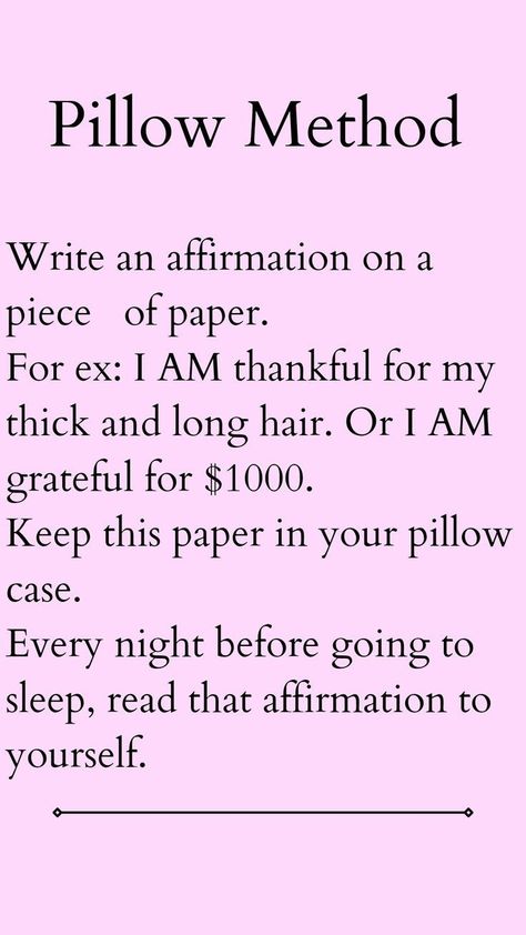 Pillow Method, How To Believe, Manifestation Meditation, Spiritual Journals, Vie Motivation, Spiritual Manifestation, Manifestation Law Of Attraction, Manifestation Journal, Manifesting Money