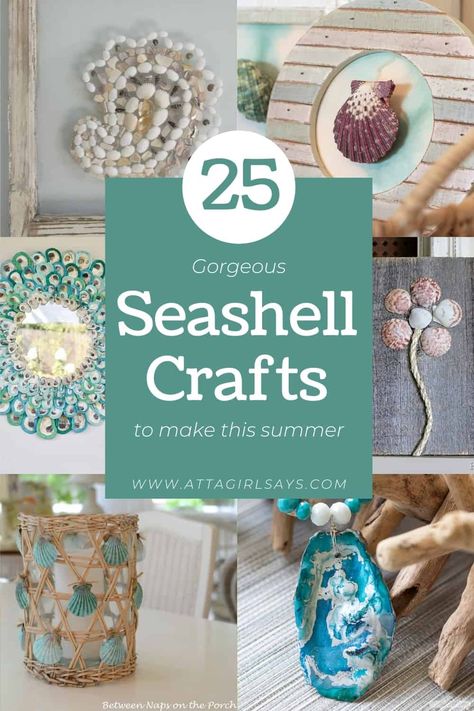 Upcycling, Seahorse Crafts, Scallop Shell Craft, Seashell Artwork, Seashell Art Diy, Beach Crafts Diy, Sea Shells Diy, Beach Themed Crafts, Diy Beach Decor