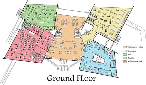 Hotel Restaurant Plan, Hotel Project Architecture, Resort Hotel Design, Hotel Room Design Plan, Condominium Architecture, Hotel Design Architecture, Landscape And Urbanism Architecture, Architecture Drawing Presentation, Restaurant Plan