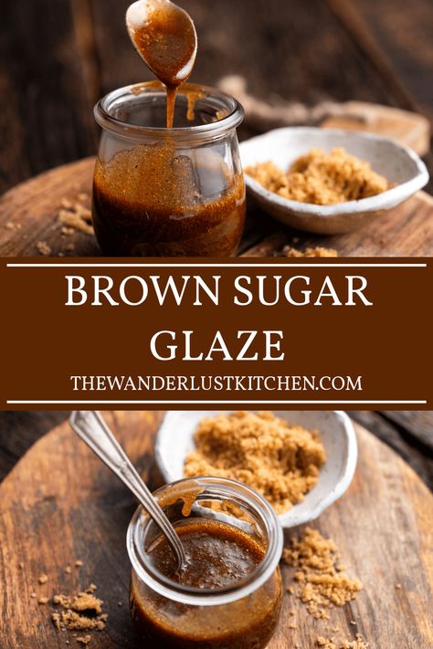 Brown Sugar Bourbon Glaze, Cinnamon Glaze Recipe, Sugar Glaze Recipe, Brown Sugar Honey Glaze, Brown Sugar Sauce, Turkey Sauce, Maple Syrup Glaze, Homemade Gravy Recipe, Glazed Ribs