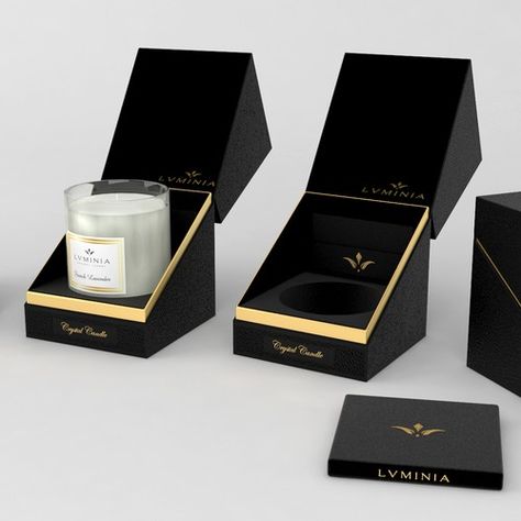 Packaging Design Inspiration Luxury, Candle Packaging Box Design, Luxury Boxes Packaging, Minimal Luxury Packaging, Velvet Box Packaging, Luxury Candle Packaging Ideas Boxes, Candle Boxes Packaging, Luxury Box Design Packaging Ideas, Luxury Packaging Design Boxes Creative