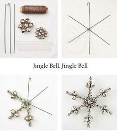 Jingle Bell Snowflakes #diy #christmas #deco Snowflakes Diy, Diy Christmas Deco, Beaded Ornaments Diy, Diy Christmas Snowflakes, Beaded Snowflakes Ornament, Beaded Christmas Decorations, Easy Ornaments, Beaded Ornament Covers, Diy Beaded Ornaments