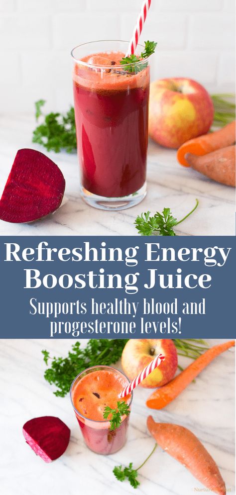 Juices For Energy, Paleo Drinks, Progesterone Levels, Energy Booster, Feeling Drained, Smoothie Diet Plans, Red Blood, Natural Juices, Essential Vitamins