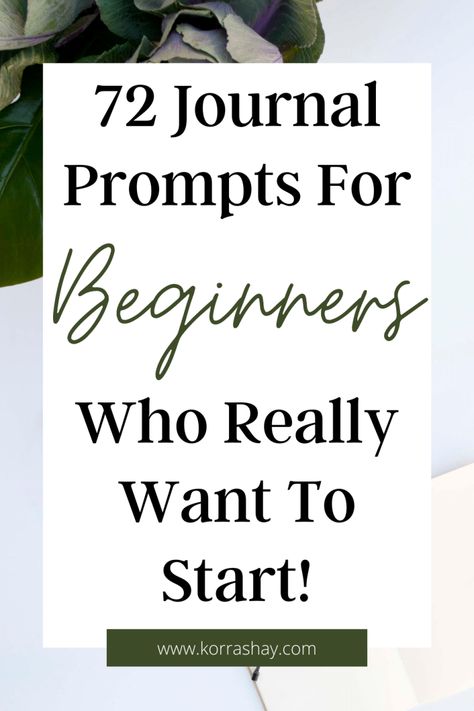 72 Journal Prompts For Beginners Who Really Want To Start! - KorraShay.com Journal Prompts For Beginners, Journal Prompts For Adults, Journal Topics, What Motivates Me, Bullet Journal Page, Gratitude Journal Prompts, Daily Journal Prompts, Journaling Prompts, Writing Therapy