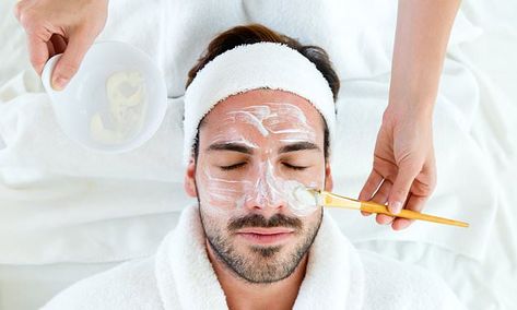 Men Spa, Oxygen Facial, Mens Facial, Pedicure Manicure, Acne Facial, Mascara Facial, Homemade Face Masks, Facial Scrubs, Natural Beauty Tips