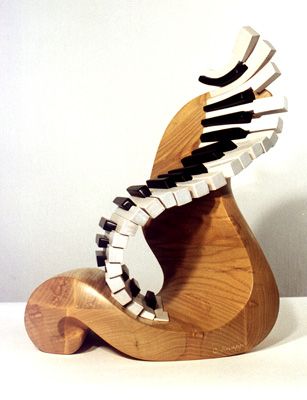 Candace Knapp, "Piano Fantasie " - Music Sculpture Music Sculpture Ideas, Piano Sculpture Art, Music Sculpture Art, Piano Sculpture, Music Sculpture, Piano Design, Piano Parts, Unusual Furniture, Piano Art