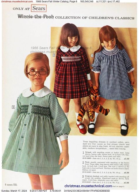 1966 Sears Fall Winter Catalog, Page 6 - Catalogs & Wishbooks Vintage Kids Fashion, Vintage Childrens Clothing, Vintage Girls Dresses, Christmas Catalogs, Vintage Kids, 1980s Fashion, Poses References, 1960s Fashion, Moda Vintage