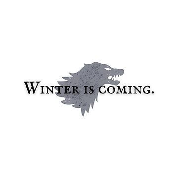 "House Stark ‘Winter is Coming’" Sticker for Sale by studiosticky330 | Redbubble Buy House, House Stark, Winter Is Coming, Science Poster, Stranger Things Fanart, Sticker Design, Vinyl Sticker, Fan Art, For Sale