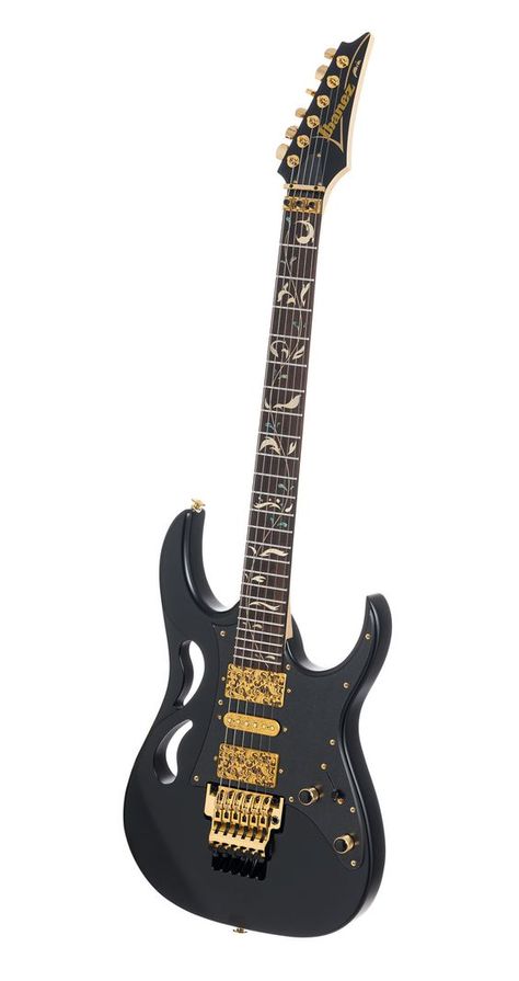 Ibanez Steve Vai Signature PIA Guitar - Onyx Black (751) Famous Guitarists, Ibanez Electric Guitar, Famous Guitars, Ibanez Guitars, Signature Guitar, Guitar Obsession, Steve Vai, Guitar Pics, Archtop Guitar