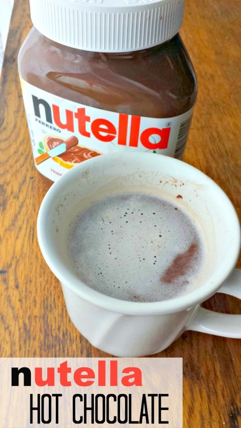 Nutella Chocolate Milk, Nutella Hot Cocoa, Nutella Milk, Nutella Hot Chocolate Recipe, Nutella Hot Chocolate, Microwave Recipe, Gourmet Hot Chocolate, Hot Drinks Recipes, Chocolate Recipes Easy