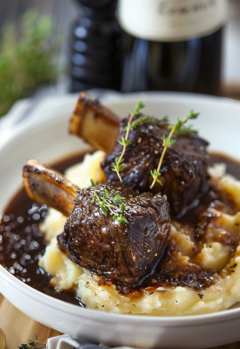 Learn How to Cook Braised Short Ribs Recipe For Free | Recipes You'll Love, Made Easy! Guinness Short Ribs, Fine Dining Recipes Main Courses, Short Ribs Recipe Oven, Korean Braised Short Ribs, Easy Oven Recipes, Braised Short Ribs Recipe, Ribs Recipes, Gourmet Dinner Recipes, Beef Short Rib Recipes