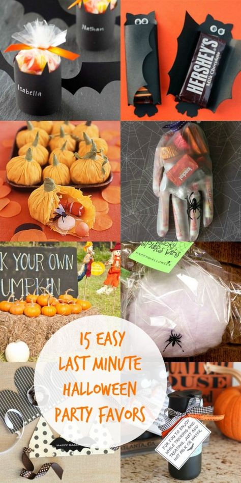 I love these 15 Easy Last Minute Halloween Party Favor Ideas! There is even one for parents! Halloween Prizes For Kids, Halloween Party Favor Ideas, Halloween Party Prizes, Last Minute Halloween Party, Popcorn Halloween, Adult Halloween Party Decorations, Kids Treat Bags, Halloween Prizes, Halloween Finger