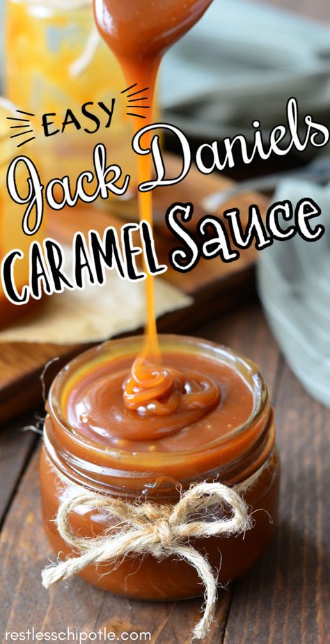 This decadently rich and creamy homemade caramel sauce is the glory-hallelujah of all caramel lovers everywhere. A generous glugg of Jack Daniels whiskey warms it up and keeps it from being cloyingly basic. The recipe is so easy - and just 5 ingredients. Homemade Caramel Recipes, Salted Caramel Sauce Recipe, Caramel Sauce Recipe, Homemade Salted Caramel, Diy Easy Recipes, Caramel Recipes Sauce, How To Make Caramel, Homemade Caramel Sauce, Sauce Pasta