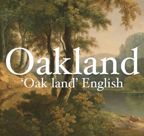 Baby boy name Oakland. Fantasy Land Names, Rpg Names, Last Name Meaning, English Surnames, Best Character Names, Fantasy Names, Name List, Name Inspiration, Rare Words