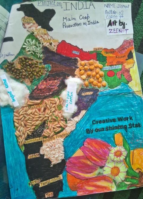 Landform Projects, Study Tricks, Agriculture In India, Science Exhibition Projects, Geography Classroom, Science Exhibition, Geography Project, Creative Book Cover Designs, Presentation Ideas For School