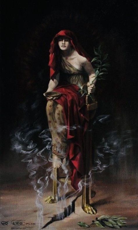 Oracle At Delphi, Oracle Of Delphi Aesthetic, Greek Priestess, Oracle Delphi, Oracle Aesthetic, Delphi Oracle, Ancient Witch, The Oracle Of Delphi, John Collier