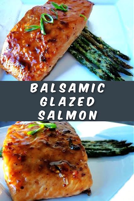 Salmon With Balsamic Glaze, Balsamic Salmon Recipes, Balsamic Glazed Salmon, Salmon Dinners, Balsamic Salmon, Air Fryer Recipes Salmon, Salmon Recipes Baked Healthy, Salmon Glaze Recipes, Salmon Salad Recipes