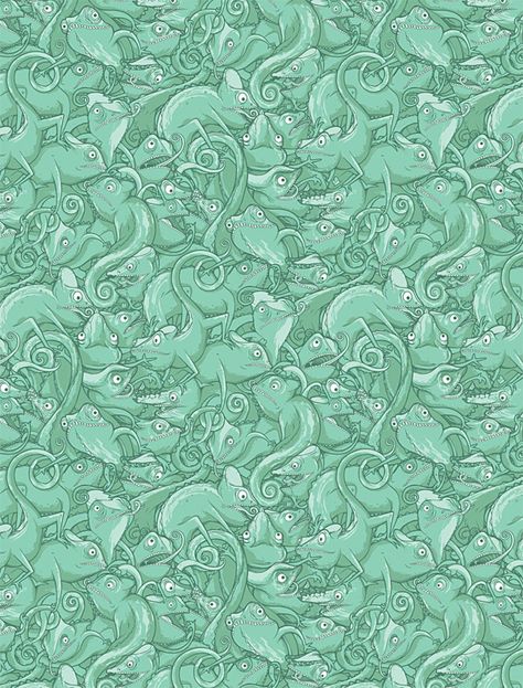 Chameleon Pattern by Kenny Lindström, via Behance Chameleon Aesthetic Wallpaper, Chameleon Pattern, Carpet Chameleon, Chameleon Art Illustration, Chameleon Camouflage Art, Human Design, Pattern Tattoo, Flocking, Pattern Art