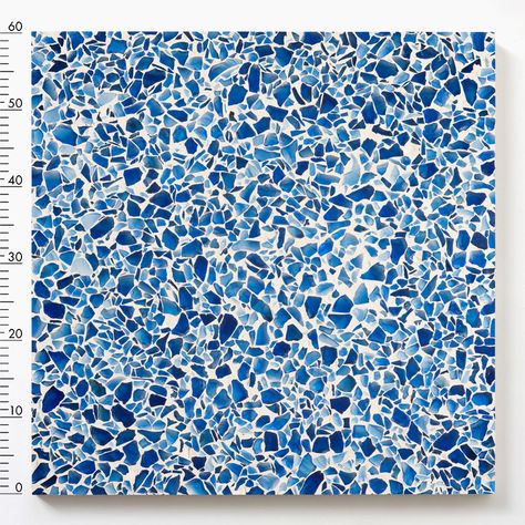 Glass Terrazzo, Blue Terrazzo, Cement Color, Terrazzo Tile, Terrazzo Tiles, Online Delivery, Coloured Glass, Wall Installation, Cement Tile