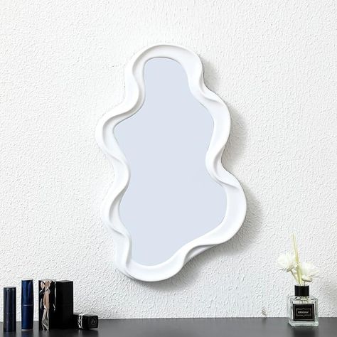 Amazon.com: XPXKJ 【Cool & Asymmetrical Wall Art Abstract Wavy & Curvy Mirror - Irregular Squiggly Design Funky Decorative Mirror for Modern Home Interiors Curvy Mirror, Decorative Bathroom Mirrors, Cloud Mirror, Asymmetrical Wall, Wavy Mirror, Mirror Collection, Bedroom Dressing, Beauty Mirror, Mirror Bathroom