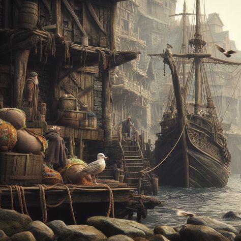 Ocean Pirate Aesthetic, Medieval Beach Aesthetic, Pirate Scene, Pirate Town, Dark Planet, Pirate Books, Pirate Island, Sea Stories, Pirates Cove