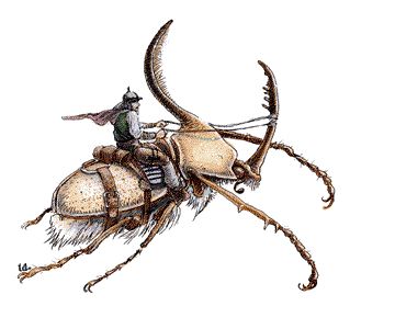 Carrion Beetle, Tony Diterlizzi, Beetle Art, Pet Monsters, Savage Worlds, Stag Beetle, Fiction Idea, Alien Concept Art, Samurai Art