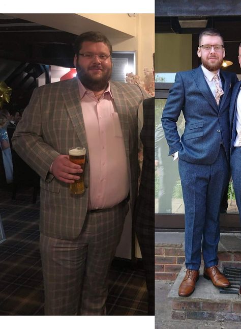 What you can see here is a progress picture showing a weight cut from 399 pounds to 213 pounds. That's a respectable loss of 186 pounds.