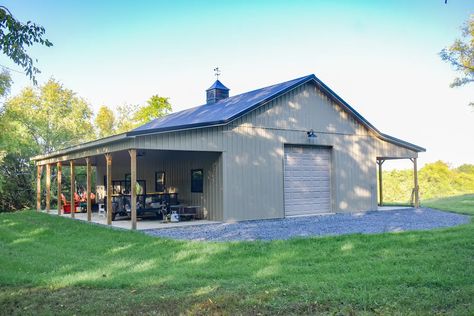 Pole Barn Garage Interior, 30x40 Pole Barn Garage, Garage Building Ideas, 30x40 Pole Barn, Garage Blueprints, Pole Building Garage, Pole Barn Shop, Building Garage, Hobby Garage