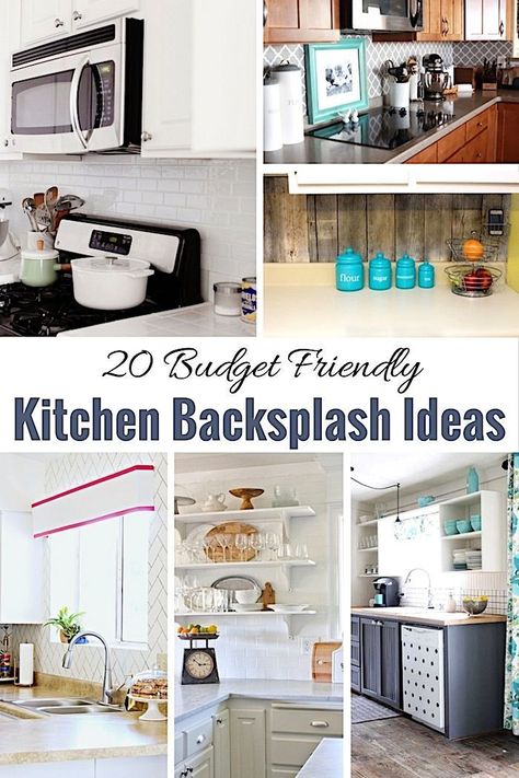 20 Budget Friendly Kitchen Backsplash Ideas Budget Friendly Kitchen, Creative Kitchen Backsplash, Diy Kitchen Backsplash, Kitchen Backsplash Ideas, Diy Backsplash, Tuscan Kitchen, Affordable Interior Design, Budget Decorating, Funny Kitchen