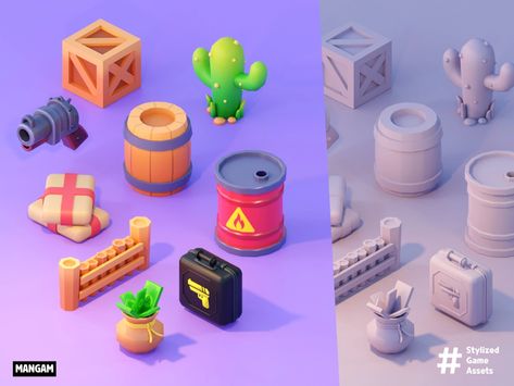 3d Things, Low Poly Games, 2d Game Art, Blender Tutorial, Game Ui Design, Game Props, Low Poly Art, Mobile Art, Game Concept Art