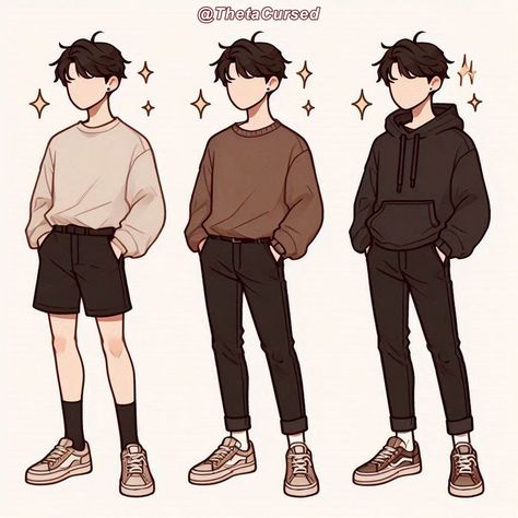 Hair Ideas Drawing Boy, Young Boy Character Design, Guy Outfits Drawing, Male Couple Pose Reference, Outfit Ideas Drawing Male, Male Outfits Drawing, Male Drawing Base, Boy Outfit Ideas, Sneakers Illustration