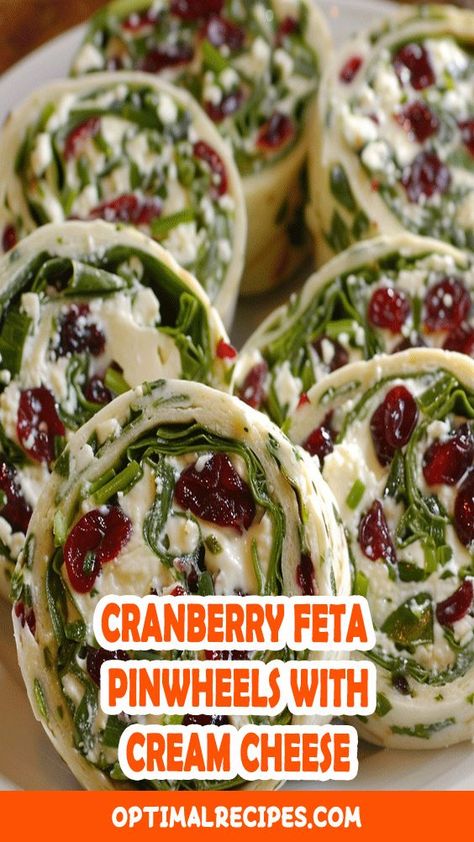 These Cranberry Feta Pinwheels with Cream Cheese are the perfect blend of sweet and savory, bringing a festive touch to any holiday table! With tangy cranberries, creamy feta, and smooth cream cheese rolled up in a soft tortilla, each bite is an explosion of flavor. 🍒🧀 Ideal for Thanksgiving, Christmas, or any holiday gathering, these pinwheels are a total crowd-pleaser! Quick to make and easy to serve, they're a guaranteed hit. Save this pin for a deliciously simple appetizer idea everyone will love! 🙌 #HolidayAppetizer #CranberryFeta #EasyRecipes Wraps Recipes Cream Cheese, Cranberry Feta Cheese Pinwheels, Cream Cheese Cranberry Appetizer, Cranberry Thanksgiving Appetizers, Simple Desserts For Thanksgiving, Thanksgiving Pinwheels Appetizers, Appetizer Pinwheels Roll Ups, Thanksgiving Quick Desserts, Thanksgiving Food To Bring