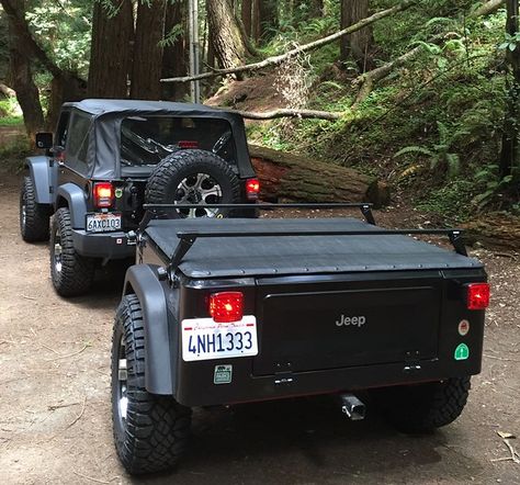 GreggC7 | Dinoot Jeep Trailer | Scott Chaney | Flickr Jeep Wrangler Accessories Ideas, Jeep Hairstyles, Jeep Wrangler Trailer, Jeep Gladiator Accessories, Jeep Wrangler Camping, Aksesoris Jeep, Wrangler Car, Off Road Jeep, Jeep Gear