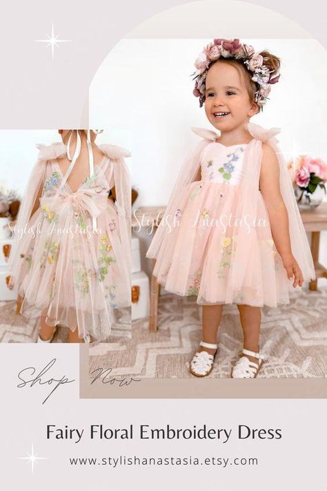 Toddler Tea Party Dress, Fiesta Bluey, Fairy Princess Dress, Flower Girl Dress Tulle, Flowergirl Dress, Girls Dresses Diy, Rose Fairy