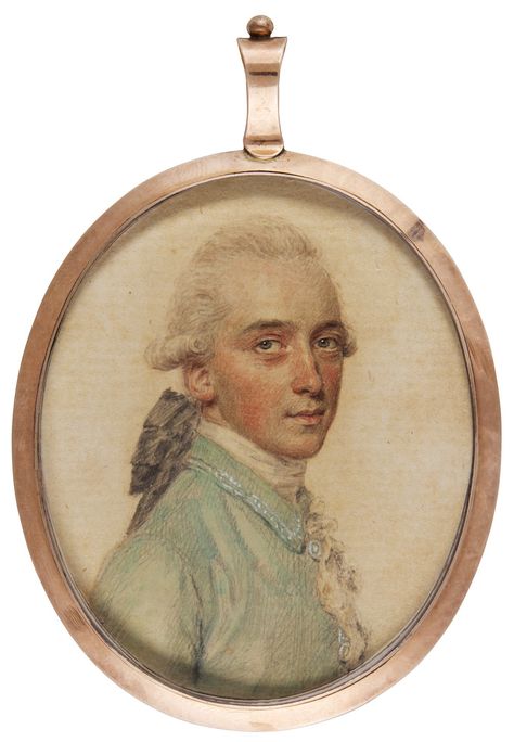 Miniature Portraits, Printing Business, Male Portrait, Watercolor Portraits, Miniature Painting, 18th Century, Gold Frame, Beautiful Images, Art History