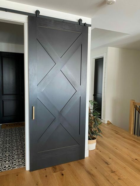 Predicted Home Design Trends for 2023 - Riverside Millwork Group Black Barn Doors, Baseboard Styles, Leather Bedroom, Interior Sliding Doors, Custom Interior Doors, Luxury Storage, Black Barn, Glass French Doors, Door Inspiration