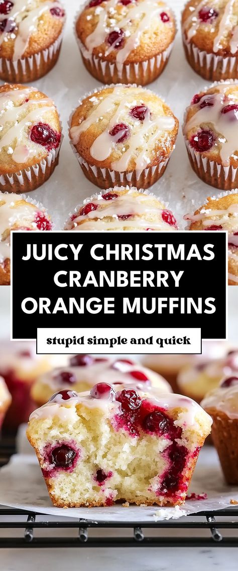 Image for Juicy Christmas Cranberry Orange Muffins Carrot Cranberry Muffins, Muffin Recipes Christmas, Fresh Cranberry Orange Muffins, Orange Juice Muffin Recipe, Brunch Foods For Christmas, Brunch Cupcake Ideas, Krusteaz Cranberry Orange Muffin Mix Recipes, Muffins For Christmas Morning, Brunch Muffin Recipes