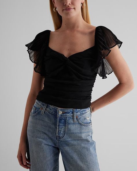 Discover great products at the best prices at Dealmoon. Express Sweetheart Neckline Flutter Sleeve Top. Price:$108.00 at Express Black Blouse Short Sleeve, Floral Puff Sleeve Top, Sweetheart Neckline Top, Red Sleeveless Blouse, Nude Tops, Body Outfit, Flare Top, Black Blouse Long Sleeve, Pitch Black