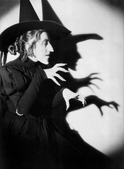 Margaret Hamilton received second and third degree burns as a result of a trapdoor malfunction during the Witch's fiery exit from Munchkinland. | The Hollywood Magic Behind "The Wizard Of Oz" Margaret Hamilton, Wizard Of Oz 1939, Elvira Mistress Of The Dark, Wicked Witch Of The West, Aleister Crowley, Vampire Academy, Baba Yaga, Vampire Knight, Theme Halloween