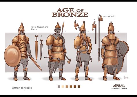 ArtStation - AGE OF BRONZE Bronze Age Civilization, Ancient Armor, Greek Warrior, Ancient Warfare, Historical Armor, Armadura Medieval, Royal Guard, Fantasy Armor, Fantasy Concept Art