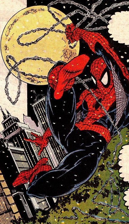 Todd Mcfarlane Spiderman, Spider Man Swinging, Spiderman Comic Art, All Spiderman, Image Spiderman, Marvel Zombies, Todd Mcfarlane, Comic Poster, Spiderman Artwork