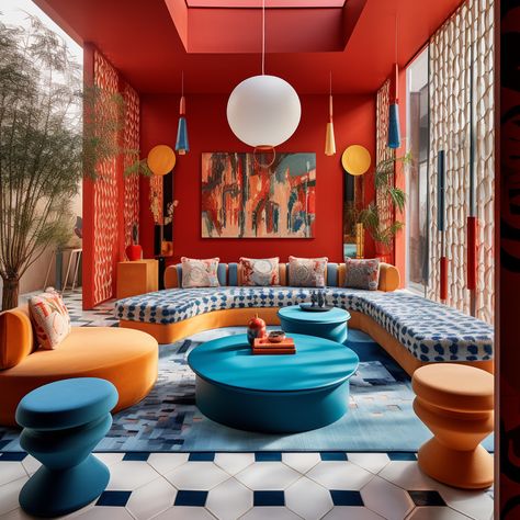 Drag Room, Maximalism Interior Design, Colorful Eclectic Home, Maximalism Interior, Family Den, Maximalist Interior Design, Modern Maximalist, Eclectic Maximalism, Midcentury House